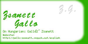 zsanett gallo business card